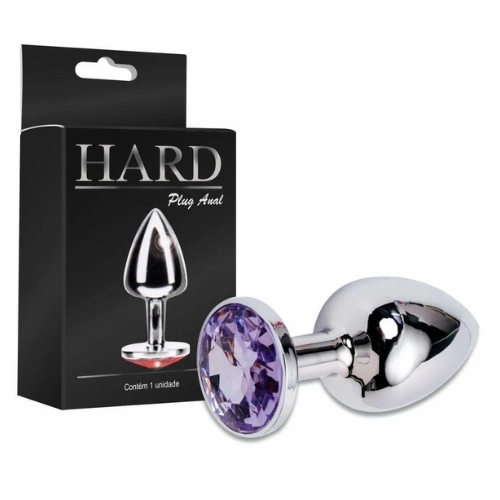 Plug Anal Em Metal Com Detalhe Em Pedra Hard Mainha Sex Shop 8174